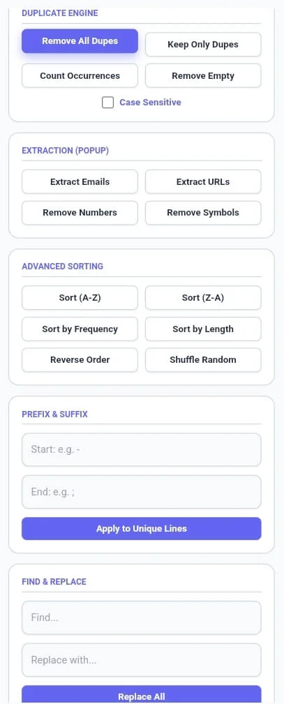 Extract emails and URLs from text online using CalcFlow
