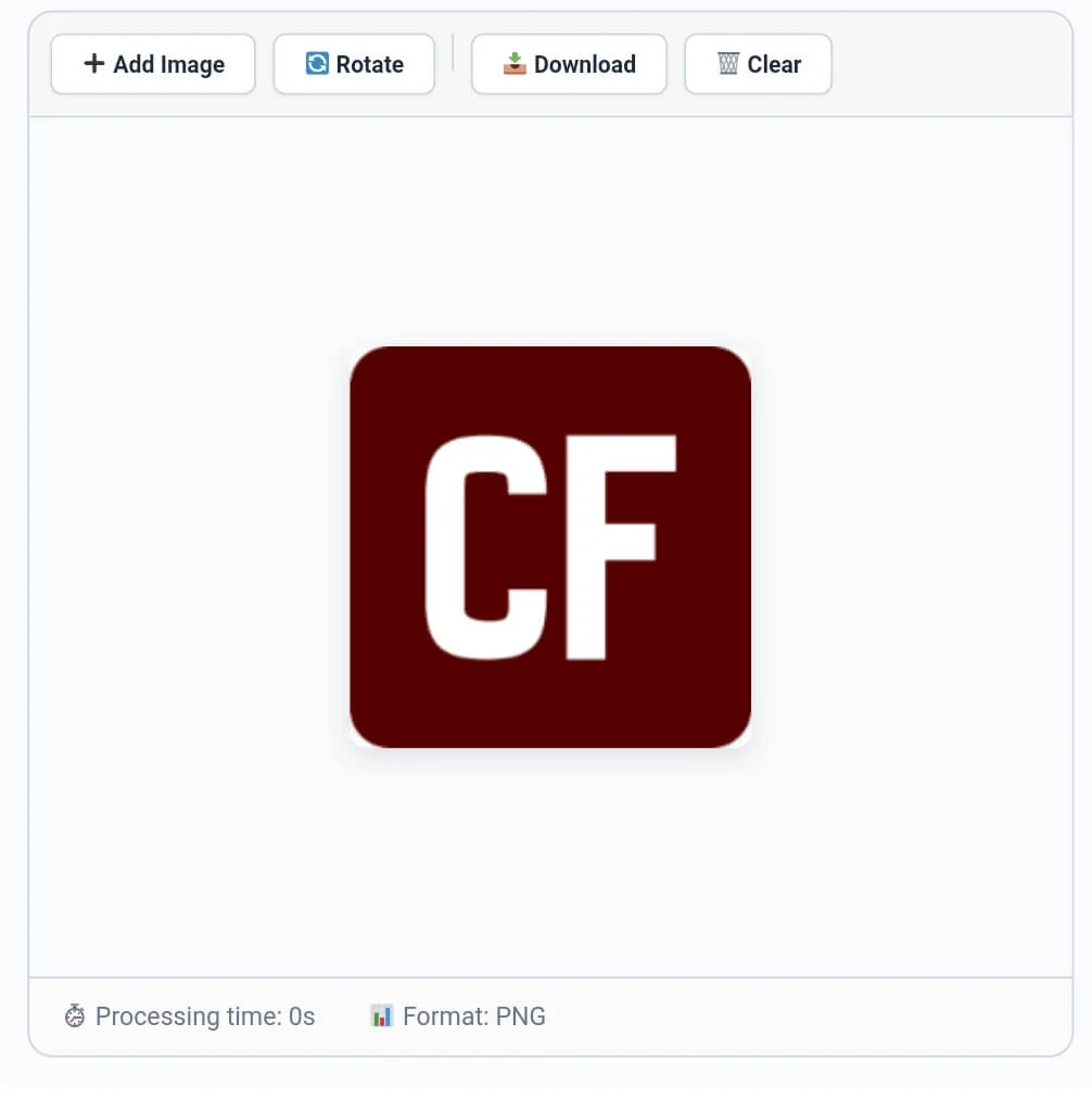 Original image preview in online image rotate tool