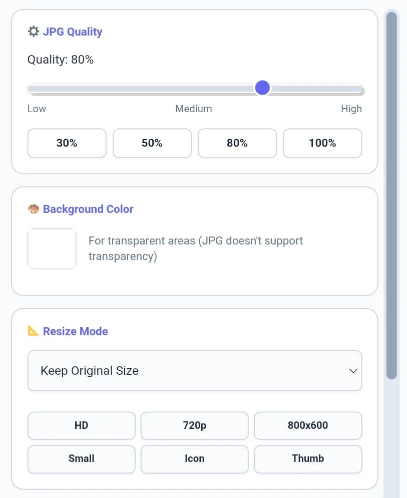Batch rename prefix and EXIF privacy settings in the professional PNG to JPG suite.